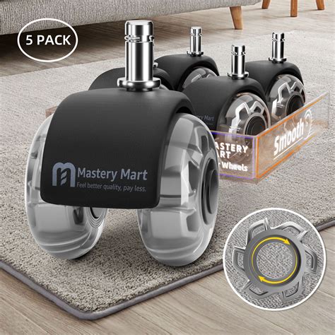 Mastery Mart Office Chair Rollerblade Wheels Inch Heavy Duty Caster