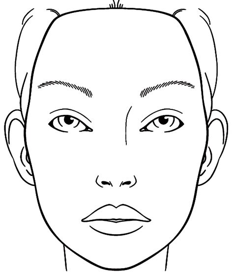 Free Blank Face Coloring Pages Sketch Coloring Page