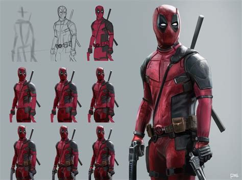 Study Deadpool Steps Rafael Fernandes Deadpool Deadpool Art