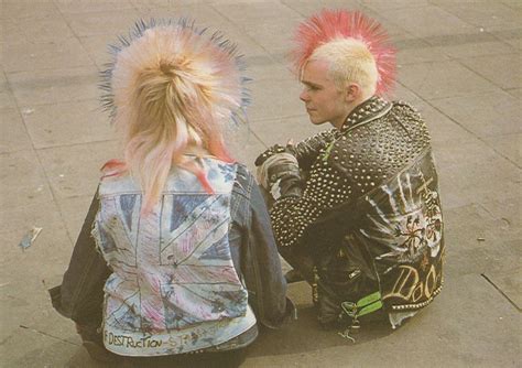 Soldiers Of Destruction 1980s Punk Rock Jacket Mohican Postcard