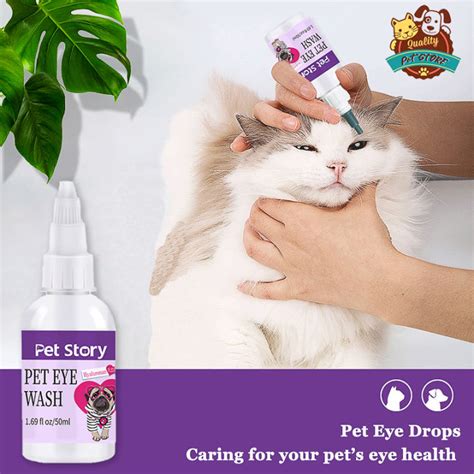 50ML Cat Eye Drops for Dog Eye Infection Opthalmic Pet Eye Drops Remove ...