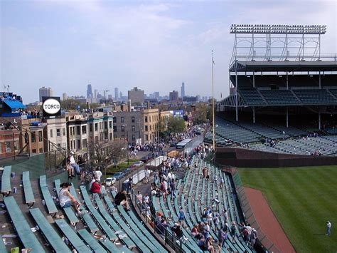 Chicago Skyline From Wrigley Field Bleachers