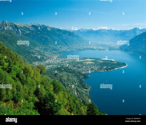 Switzerland Europe Lago Maggiore Ascona Locarno Canton Ticino Stock