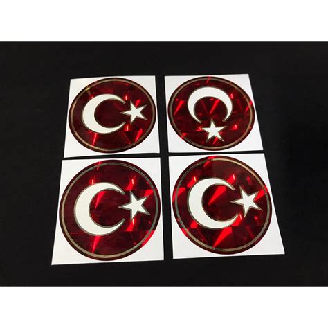 Türk Bayrağı Sticker 3D Kırmızı Bayrak Sticker 10 x 10 cm Fiyatları