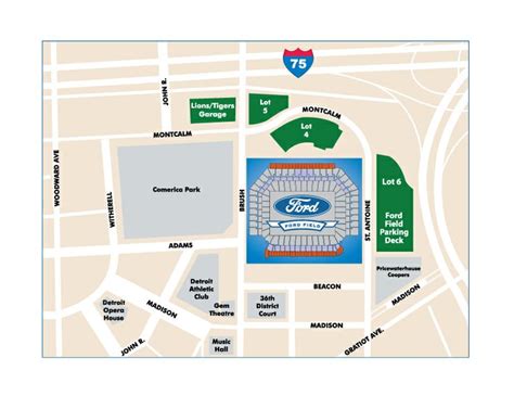 Detroit Lions Parking Ford Field Ford Detroit