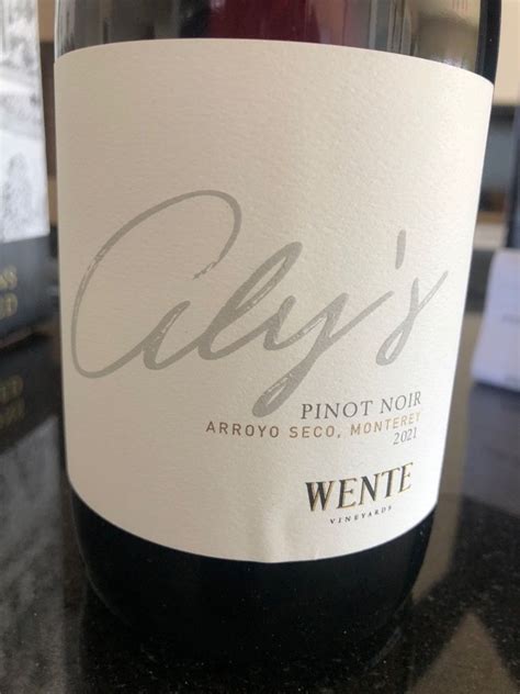 Wente Vineyards Pinot Noir Aly S Usa California Central Coast