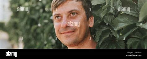 Portrait Of Face Happy Smiling Unshaven Mature 40 Years Man Solo