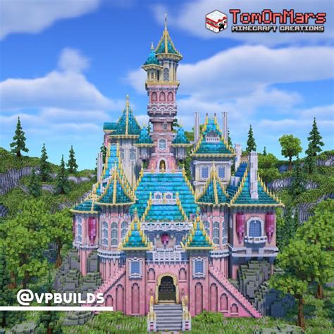 Minecraft Fantasy Castle Disney Kingdom Inspiration Megabuild