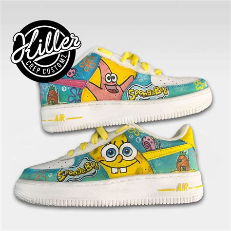 Custom Nike Air Force 1 Spongebob And Patrick Killer Crep Customz