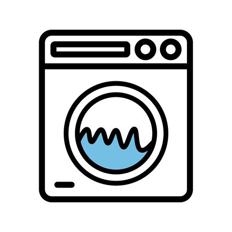 Flat Design Front Load Washing Machine Vector 26381462 Vector Art At