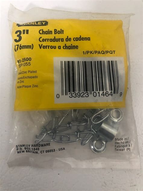 Stanley National Hardware S812 500 Chain 2c Bolt 3 Inch Zinc Plated For Sale Online Ebay