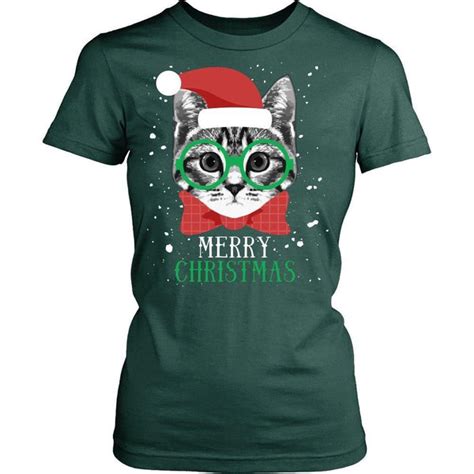 Cat T Shirt Merry Christmas Teelime Unique T Shirts