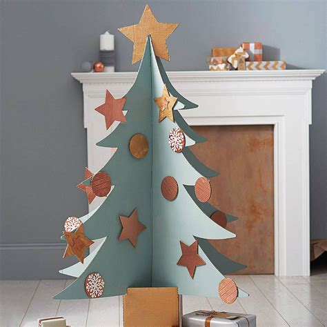 Rbol De Navidad De Cart N En D Ideas Creativas Para Decorar Con