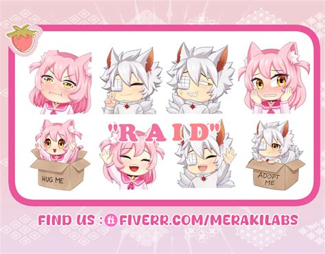 Draw Custom Cute Twitch Discord Emotes Or Sticker For You By Merakilabs