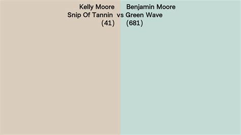 Kelly Moore Snip Of Tannin 41 Vs Benjamin Moore Green Wave 681 Side