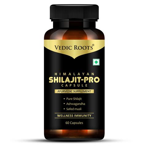 Buy Vedic Roots Pure Shilajit Capsule For Men Shilajeet Ashwagandha