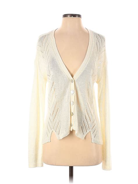 J Jill Color Block Solid Ivory Cardigan Size S Off Thredup