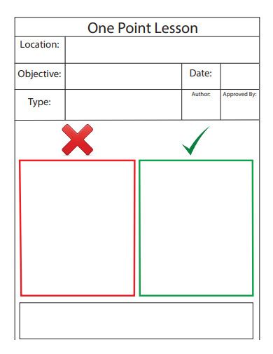 One Point Lesson Template - prntbl.concejomunicipaldechinu.gov.co