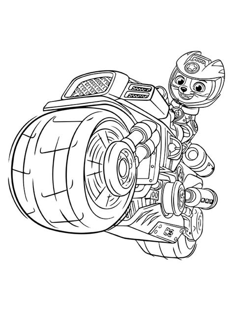 Wild Cat Paw Patrol Moto Pups Drawing Coloring Page Free Printable