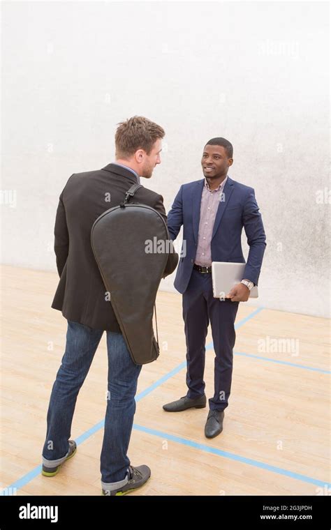 Squash Businessmen Players Stock Photo Alamy