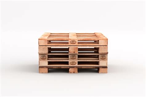 Premium Photo A Wooden Pallets With A White Background