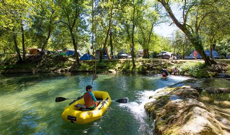 Camping Les Cascades Saint Cybranet Camping Direct