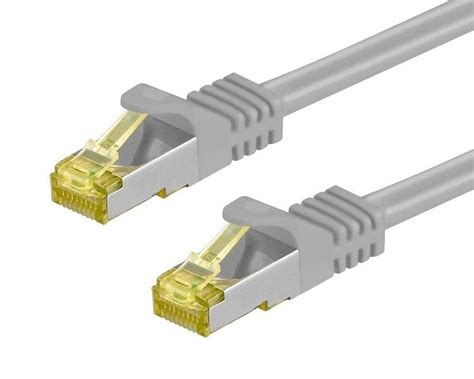 Câble réseau RJ45 gris cat 7 S FTP 0 5 m RJ45 catégorie 7 Pearl fr