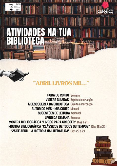 Atividades na tua biblioteca Abril Câmara Municipal de Celorico de