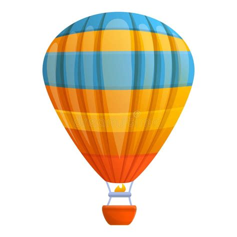 Icono De La Canasta De Globos Aerost Ticos Estilo Caricatura