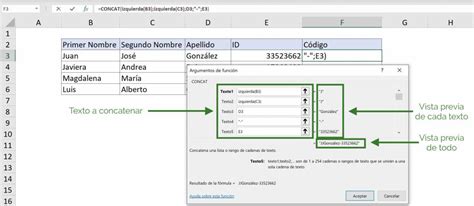 Concatenar celdas en Excel une varias celdas en sólo una