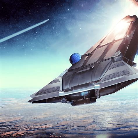 Spaceship Falls Down Flying · Creative Fabrica