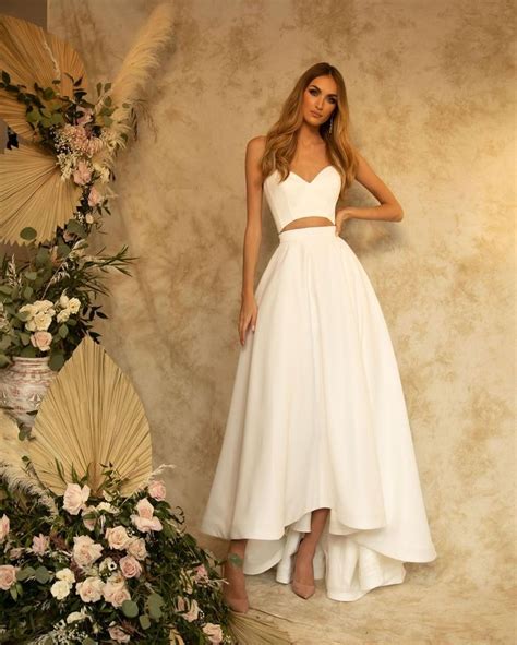 Pin On Wedding Stuff In Crop Top Wedding Dress Two Piece