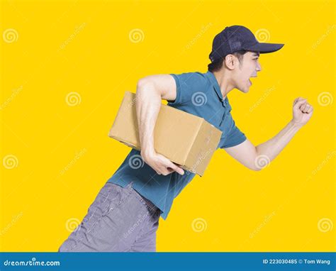 Young Courier Checking Amount Of Parcels In Delivery Van Stock Image