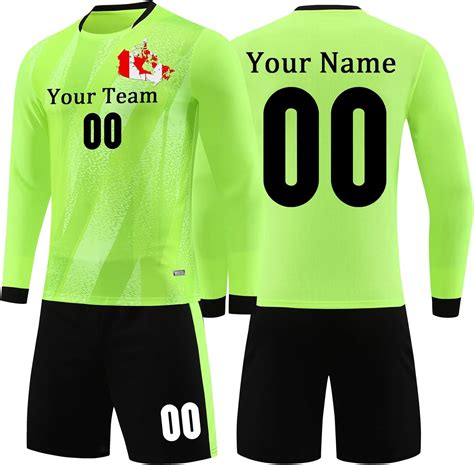 Oputwdf Custom Soccer Goalie Jersey Youth With Name Number Logo Long