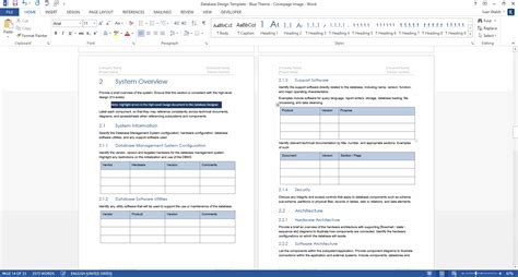 Database Design Document Template