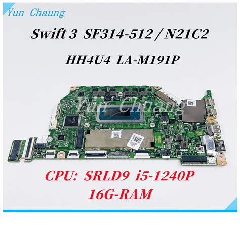 HH4U4 LA M191P Mainboard For Acer Swift 3 SF314 512 N21C2 Laptop