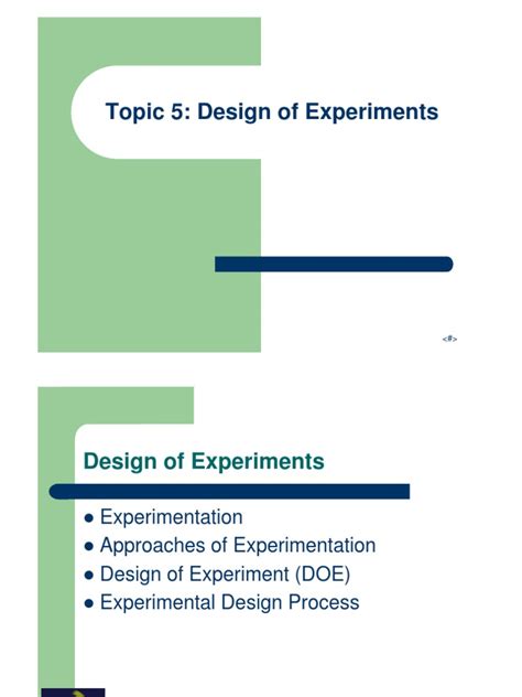 design  experiments  experiment design  experiments