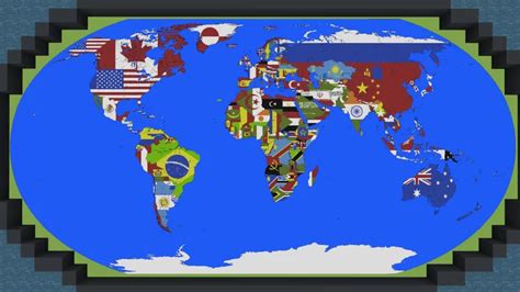 Minecraft World Flag Map Minecraft Map