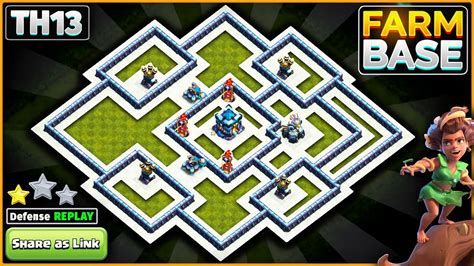 New Best Town Hall 13 Farmingtrophy Base 2024 Copy Link Coc Th13