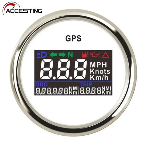 52mm Gps Speedometer 0 999 Km H Mph Knots Waterproof Digital Car Marine