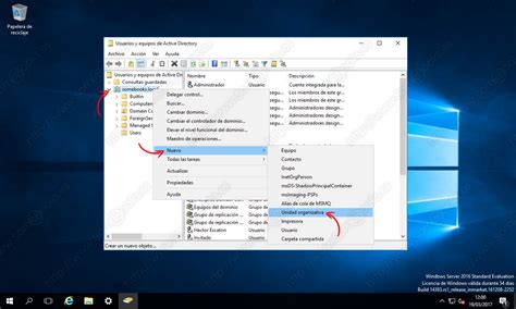 Crear Una Unidad Organizativa En La Interfaz Gr Fica De Windows Server