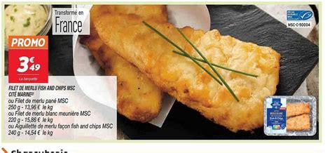 Promo Filet de merlu fish and chips msc cité marine chez Netto