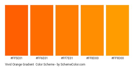 Vivid Orange Gradient Color Scheme » Monochromatic » SchemeColor.com