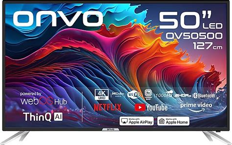 Onvo OV50500 4K Ultra HD 50 127 Ekran Uydu Alıcılı webOS Smart LED TV