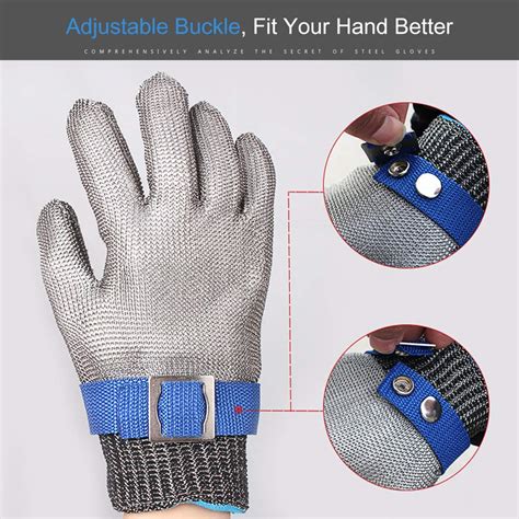 Cut Resistant Gloves Stainless Steel Wire Metal Mesh Butcher Safety