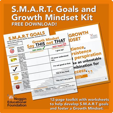 Smart Goals And Growth Mindset Kit