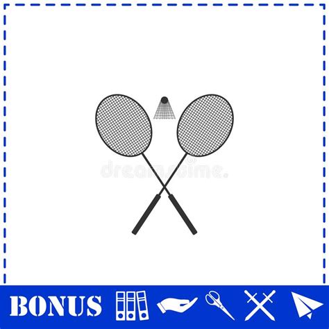 Icono Del B Dminton Plano Ilustraci N Del Vector Ilustraci N De