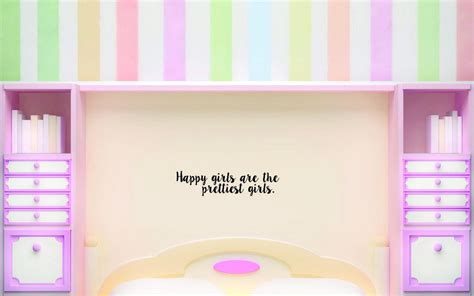 Custom Wall Decal Sticker Happy Girls Are The Prettiest Girls