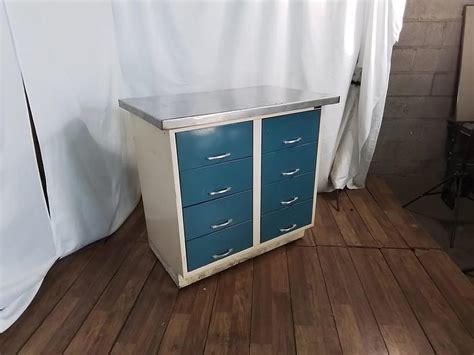 Used MOBILE METAL TABLE WITH STAINLESS STEEL TOP AND DRAWERS* for S...