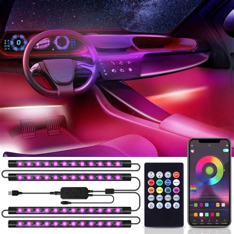 Bewahly Éclairage LED Voiture Intérieur 48 LED Lampe Voiture Interieur